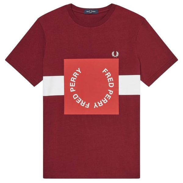Fred Perry M8521 A27 Graphic Red T Shirt M8521 A27 - Style Centre Wholesale
